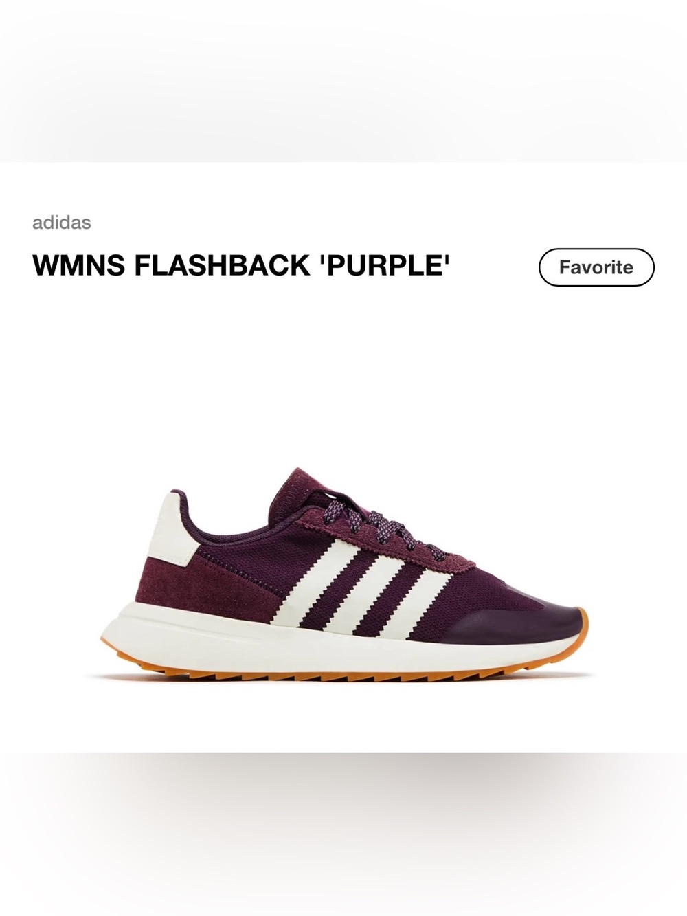 Adidas Women's Flashback Sneaker in Purple and White